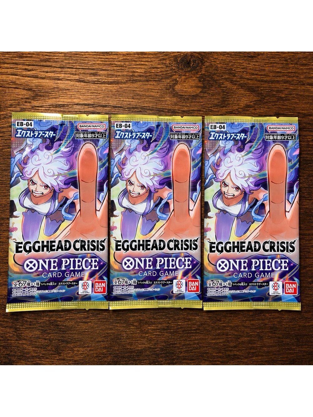 3x One Piece EB-04 Japanese Egghead Crisis Booster Packs